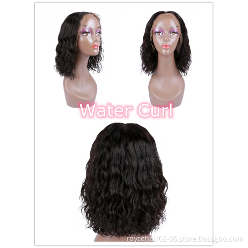 10a 13x6x2 Mink Brazilian Virgin Raw 100% Human Hair Lace Wigs,180 Density Middle Part Lace Front Short Curly Natural  Bob Wigs